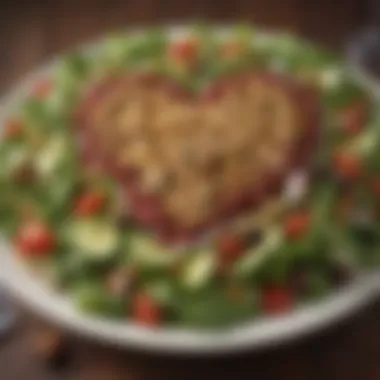 Salad Sensation: Flavorful Heart Health A close-up of a heart-healthy salad with nuts and seeds