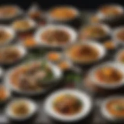 A vibrant array of gourmet dishes ready for delivery