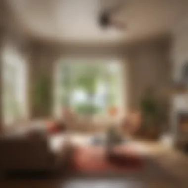 Inviting Living Room with Natural Aromas Living room with fresh air and pleasant aroma from natural sources