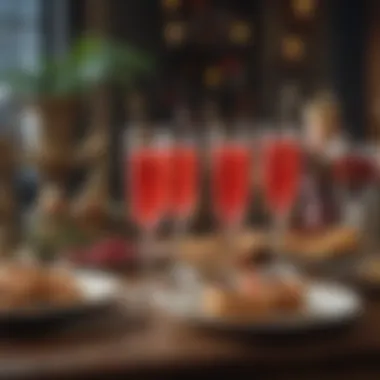 Festive Occasion with Nutcracker Drinks Elegant table setting featuring nutcracker drinks for a festive occasion
