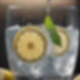 A refreshing glass of clear water with lemon slices