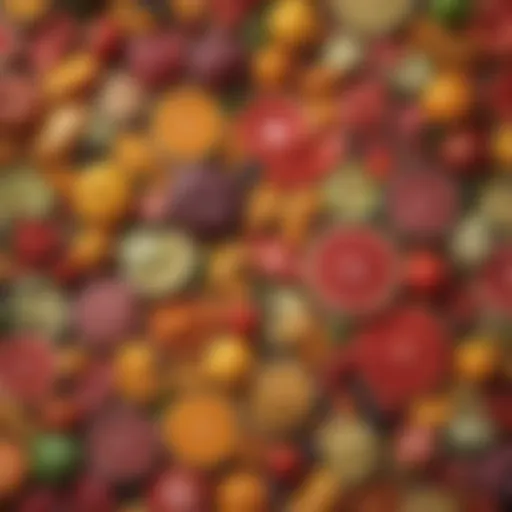 Colorful array of inflammatory foods