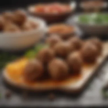 Enhancing Flavor with Spices and Herbs An array of spices and herbs used in meatball recipes