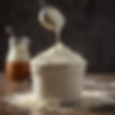 A variety of sweeteners suitable for whipping cream