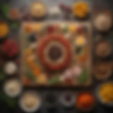 Seasonal Ingredients Spread A vibrant spread of seasonal ingredients