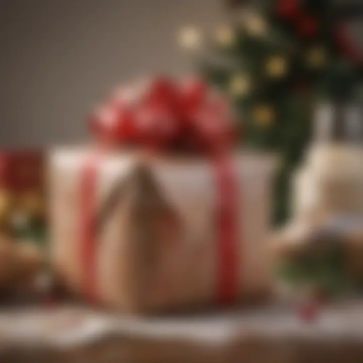 A beautifully wrapped gift with a personalized touch