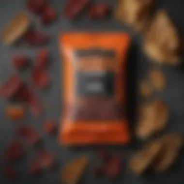 A well-crafted jerky package highlighting premium ingredients