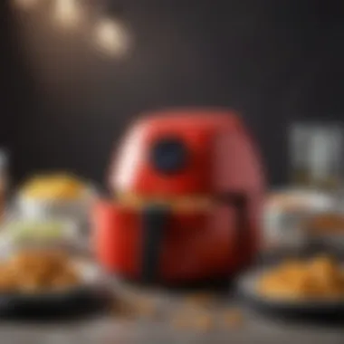 Colorful spread of air fryer keto dishes