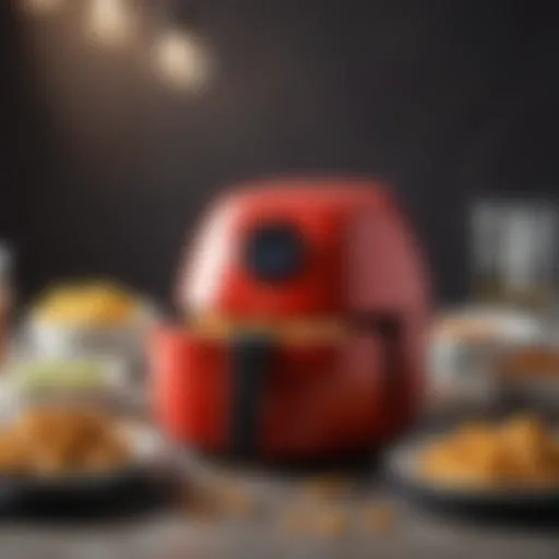 Colorful spread of air fryer keto dishes
