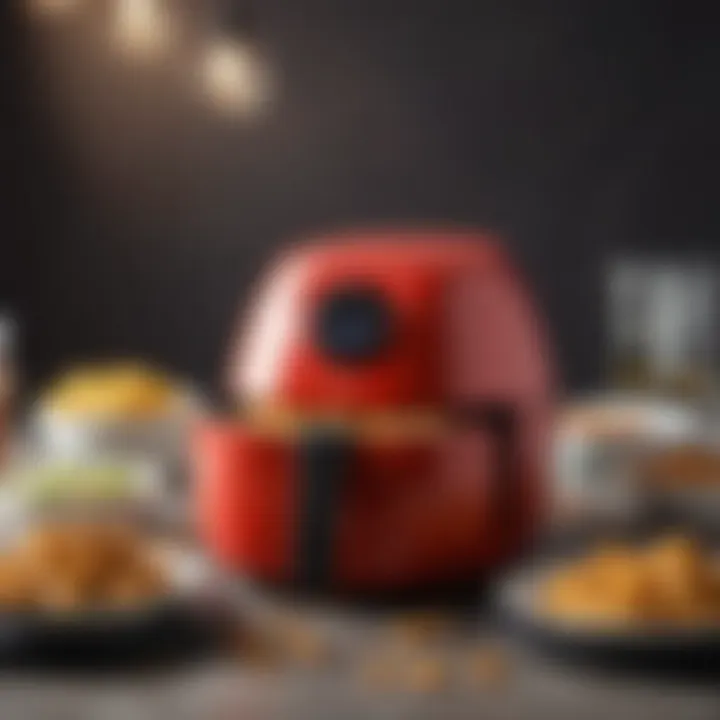 Colorful spread of air fryer keto dishes