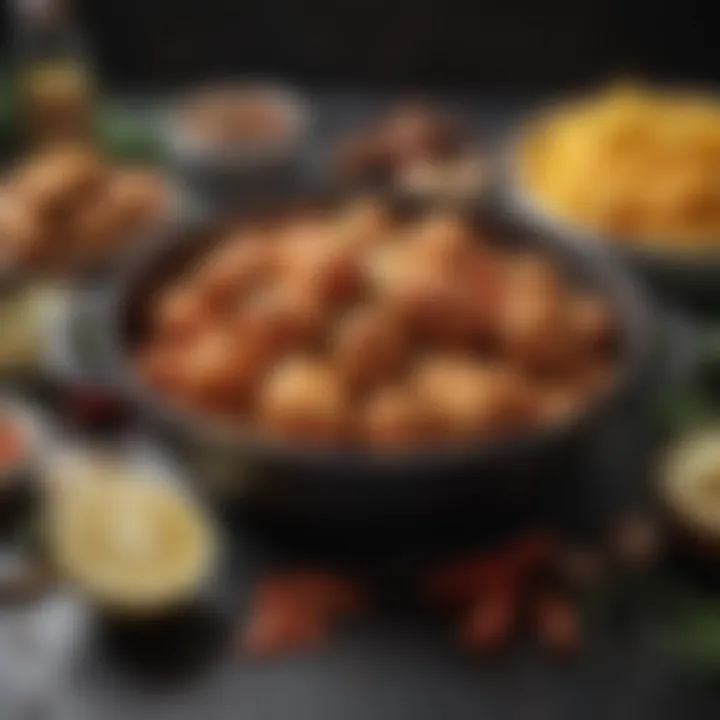 Fresh ingredients for keto air frying
