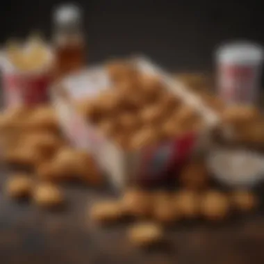 An assortment of KFC Six Dollar Box components