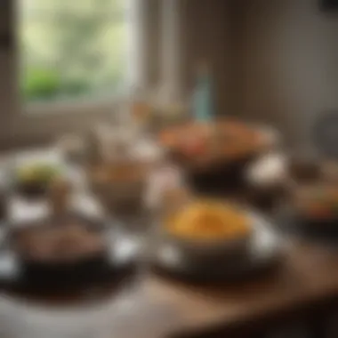 Diverse cultural table settings showcasing unique utensils