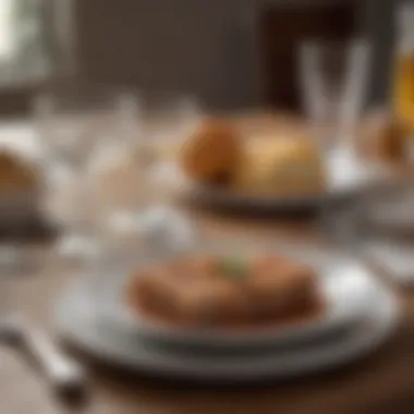 Detailed close-up of utensils and glassware in a place setting