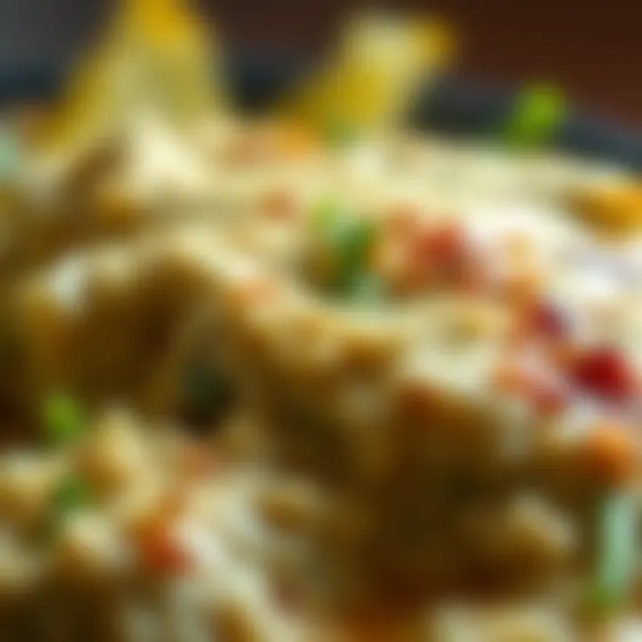 Close-Up of Rich Artichoke Dip Texture A close-up of the artichoke dip with a rich texture