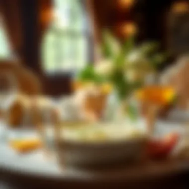 Elegant Table Setting with Artichoke Dip An elegant table setting featuring Knorr Artichoke Dip