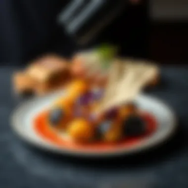 Culinary Artistry on a Plate A beautifully plated dish reflecting cultural influences and artistry.