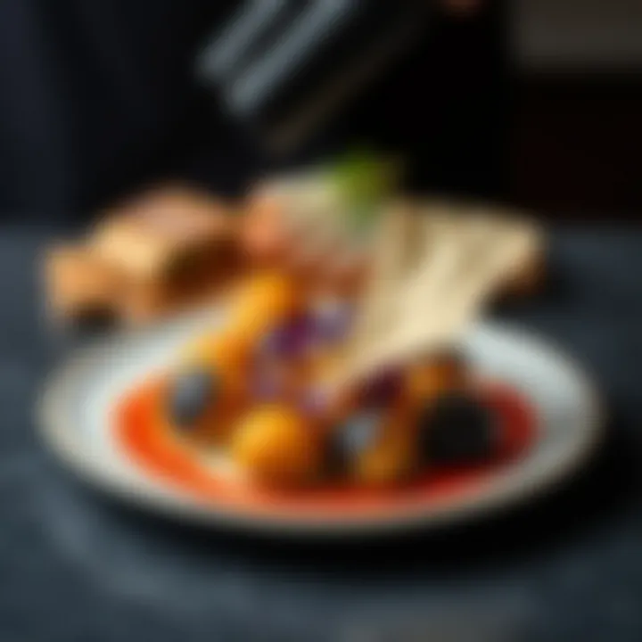 Culinary Artistry on a Plate A beautifully plated dish reflecting cultural influences and artistry.