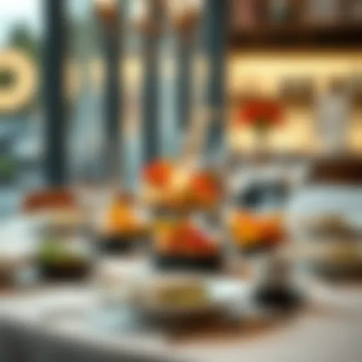 Exquisite Table Arrangement An elegant table setting at Le Petit Chef showcasing fine dining.