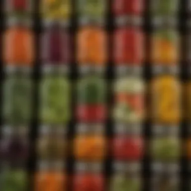 Traditional canning jars filled with colorful vegetables