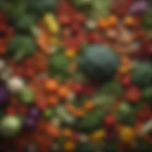 Bountiful harvest of assorted vegetables ready for preservation