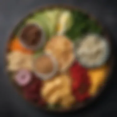 Stylish Platter of Low-Carb Keto Snacks Colorful variety of low-carb snacks arranged on a stylish platter