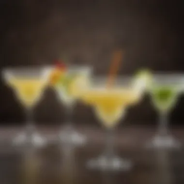 Diverse Designs of Margarita Glasses Variety of margarita glass designs