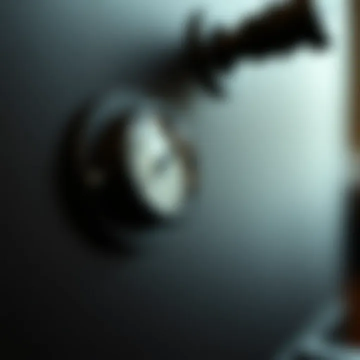 Close-up of the smoker's control panel and temperature gauge