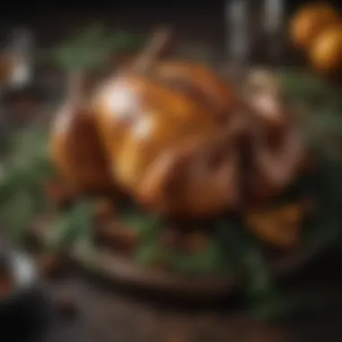 A Beautifully Roasted Centerpiece An elegantly roasted centerpiece with herbs and spices