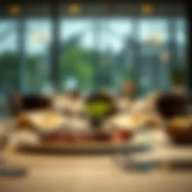 An Elegant Steak Dining Experience A sophisticated dining setting with steak on the table