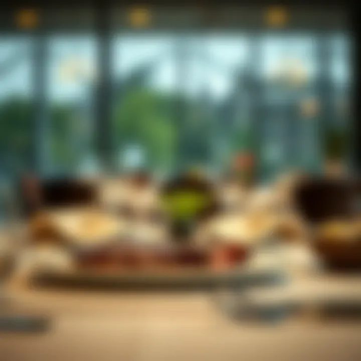 An Elegant Steak Dining Experience A sophisticated dining setting with steak on the table