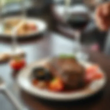 The Ideal Steak Presentation Perfectly cooked steak on a plate with garnishes