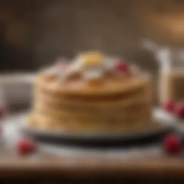 Precision in Measurements Measuring ingredients precisely for perfect pancake texture.