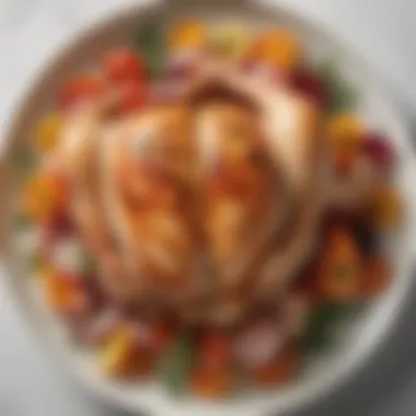 Presentation of Perfection Sliced chicken served on a plate with vibrant garnishes.