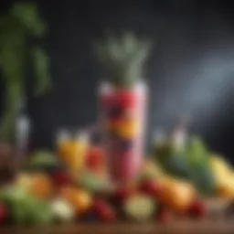 A vibrant array of fresh fruits and vegetables ready for smoothie creation