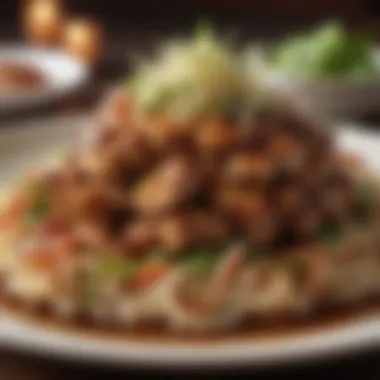 Cultural Setting of Maui Teriyaki A traditional Hawaiian setting that reflects the cultural significance of Maui teriyaki