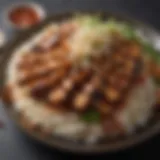 A vibrant plate of Maui teriyaki showcasing its rich glaze and garnishes