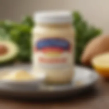 A healthy meal featuring mayonnaise as a dressing