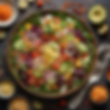 Colorful Salad Creation with Aldi Ingredients Vibrant salad bowl with fresh ingredients