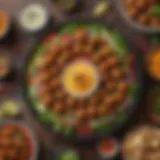 Vibrant falafel platter showcasing fresh ingredients and vibrant colors