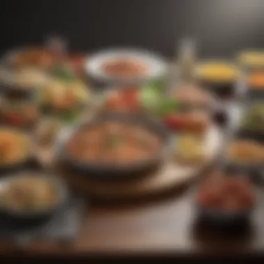 Delicious High-Fat Meal A high-fat, low-carb meal beautifully arranged on a dining table.