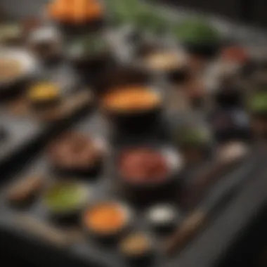 Ingredients elegantly displayed with Ninja utensils to emphasize functionality.