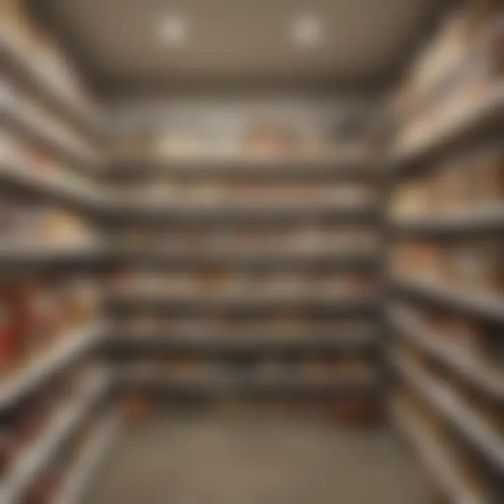 A well-organized pantry filled with various non-perishable items