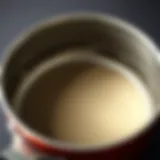 Close-up view of a non-stick pot showcasing its smooth interior surface