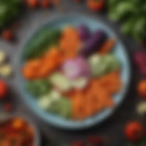 Fresh vegetables arranged on a plate showcasing a variety of colors and nutrients