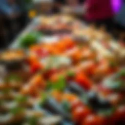 A vibrant spread of assorted appetizers showcasing a variety of colors and textures.