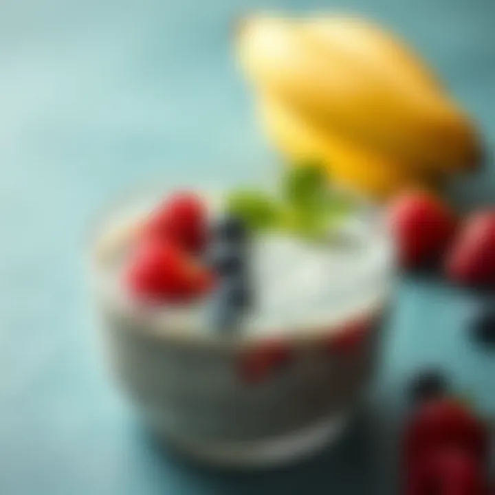 Chia seed pudding with berries