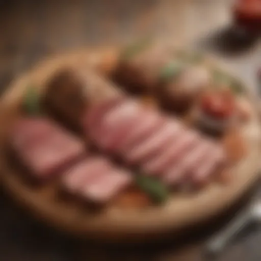 A variety of lean meats arranged on a wooden platter