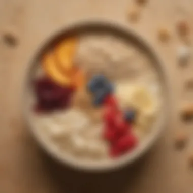 Complementary Toppings for Oatmeal A vibrant display of alternative toppings that complement oatmeal