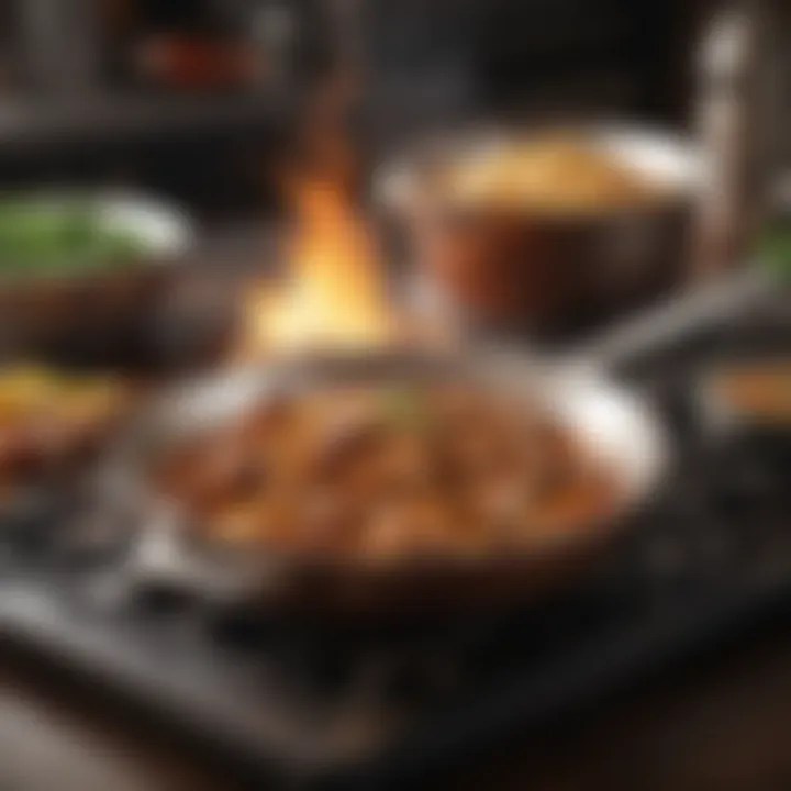 Sizzling dish in Copper Chef cookware